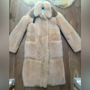 Helmut Lang shearling long coat